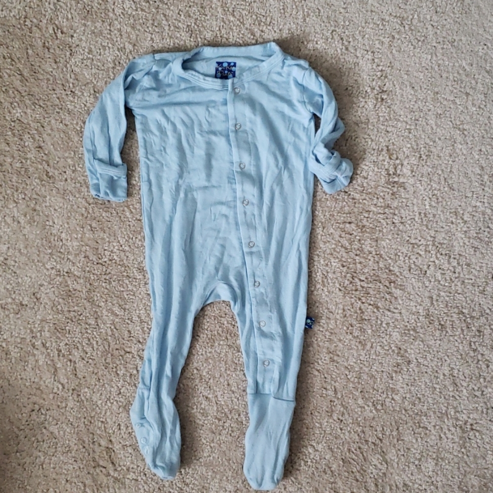 Kickee Pants light blue footie 3-6 months